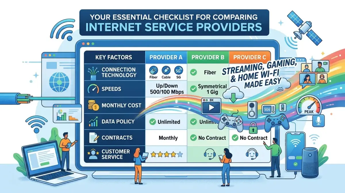 Your Essential Checklist for Comparing Internet Service Providers